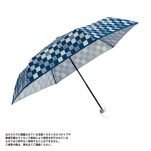 京都くろちく・晴雨兼用折傘（小紋市松）｜くろちく｜販促品